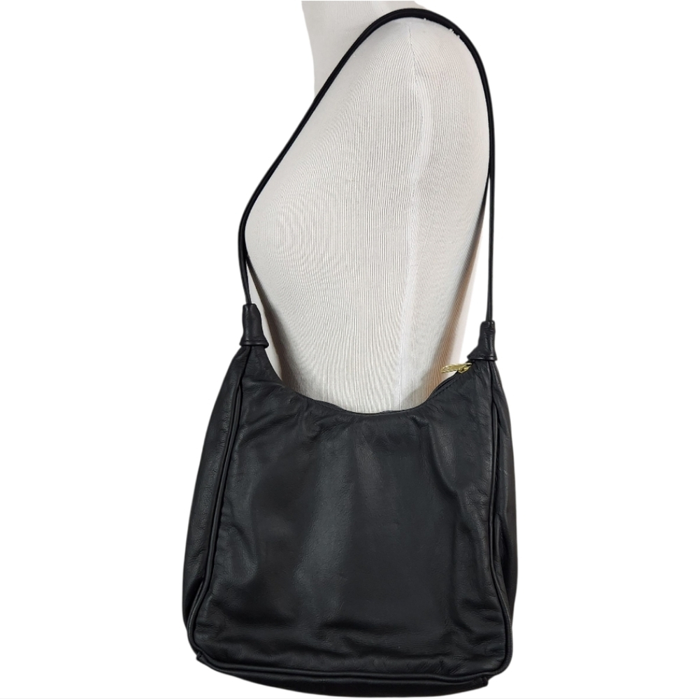 CL WHITING Leaf Leather Shoulder Saddle Bag Purse - Picture 3 of 7